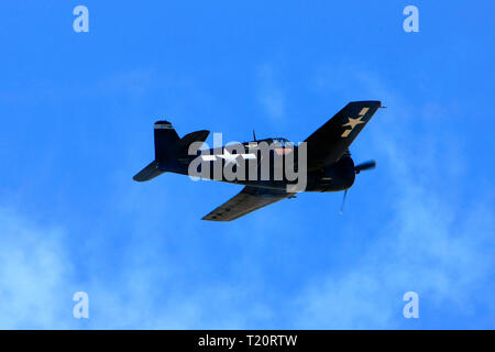 Ein WW2 Grumman F6F Hellcat am Davis-Monthan AFB Tucson Air Show im Arizona Stockfoto