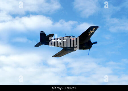 Ein WW2 Grumman F6F Hellcat am Davis-Monthan AFB Tucson Air Show im Arizona Stockfoto