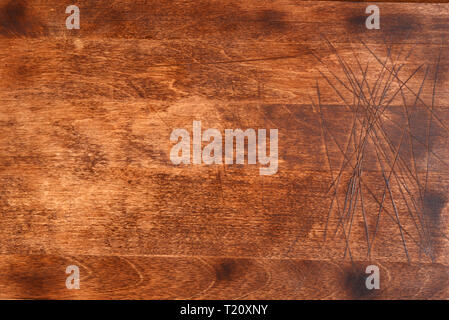 Altes Holz Schneidebrett Hintergrund Stockfoto