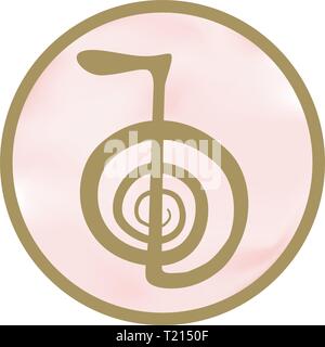 Gold Namaste Sanskrit, respektvollen Gruß in der hinduistischen Stock Vektor