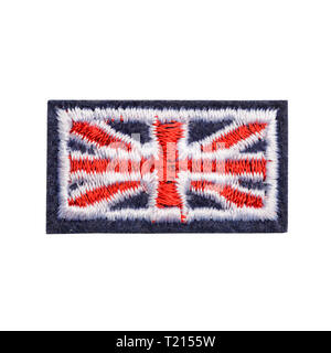 Großbritannien Fahnenstoff patch Stockfoto