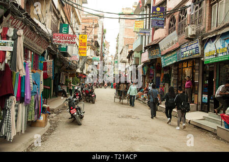 Straße Thamel Kathmandu, Nepal Stockfoto