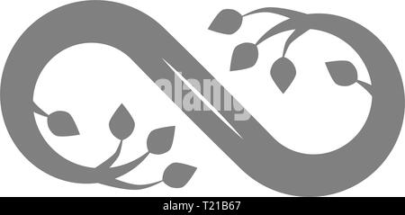 Infinity Symbol-Grau gedeihen, isoliert - Vector Illustration Stock Vektor