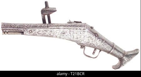 Handfeuerwaffen, Pistolen, wheellock Pistole, Ganzmetall Pistole, Nürnberg, 1560 / 1570, Additional-Rights - Clearance-Info - Not-Available Stockfoto