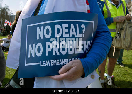 London, Großbritannien. 29 Mär, 2019. Tausende von Anhängern verlassen haben protestiert, in Westminster gegen die Verzögerung zu Brexit, am Tag im Vereinigten Königreich wurde die EU zu verlassen. London -29/03/2019 Credit: Vehbi Koca/Alamy leben Nachrichten Stockfoto