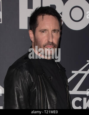 NEW YORK, NEW YORK - 29. März: Trent Reznor von den Nine Inch Nails 2019 Rock and Roll Hall Of Fame Induction Ceremony bei Barclays Center am 29. März 2019 in New York City besucht. Foto: imageSPACE/MediaPunch Stockfoto