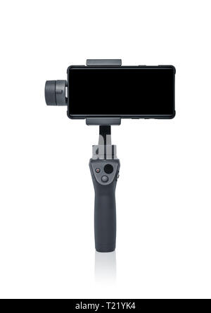 Smartphone gimbal Stabilisator. Stockfoto