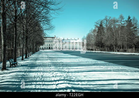 Schleißheim Palace im Winter, Oberschleißheim, Oberbayern, Bayern, Deutschland Stockfoto