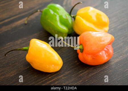 Scotch Bonnet Peppers Stockfoto