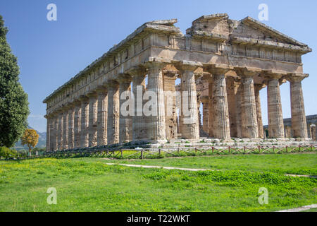 Zweite Tempel der Hera, Paestum, Italien Stockfoto