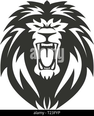 Lion Symbol oder Zeichen Abbildung auf weißen Hintergrund. Stock Vektor