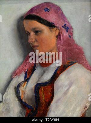 Aleksander Gierymski (1850-1901). Pintor polaco. Una chica de Bronowice, 1893-1894. Galería de Arte Del Siglo XIX Polaco (Lonja de los Paños, Sukiennice). Museo Nacional de Cracovia. Polonia. Stockfoto