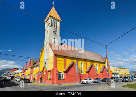 Kirche "Iglesia de la Merced" bei Ushuaia, Tierra del Fuego, Feuerland, Argentinien Stockfoto