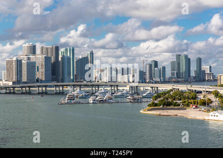 USA, Florida, Skyline von Downtown Miami Stockfoto