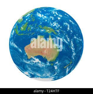 Planet Erde Australien Anzeigen isoliert Stockfoto