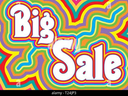 Big Sale retro Titel, Vektor, Abbildung Stock Vektor