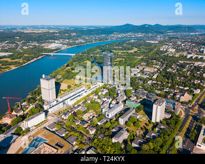 Bundesviertel Bundesregierung Bezirk Antenne Panoramablick in Bonn Stadt in Deutschland Stockfoto