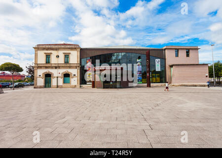 GIJON, SPANIEN - 25. SEPTEMBER 2017: Asturien Gijon Railway Museum oder das Museo del Ferrocarril de Asturias in Gijon in Asturien, Spanien Stockfoto