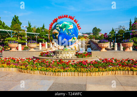 DALAT, VIETNAM - 13. MÄRZ 2018: Dalat Flower Garden Park in der Stadt Da Lat in Vietnam. Stockfoto