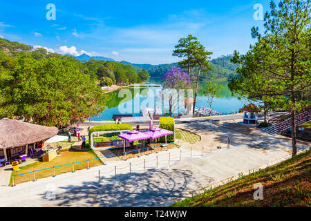 DALAT, VIETNAM - 13. MÄRZ 2018: Das Tal der Liebe Park oder Thung Lunge Tinh Yeu in Dalat City in Vietnam. Stockfoto