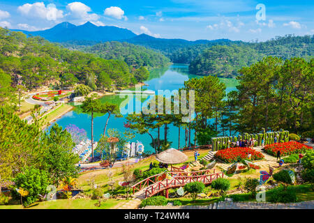 DALAT, VIETNAM - 13. MÄRZ 2018: Das Tal der Liebe Park oder Thung Lunge Tinh Yeu in Dalat City in Vietnam. Stockfoto