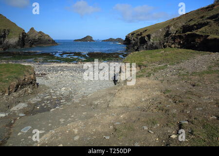 Porth Mear, North Cornwall, England, Großbritannien Stockfoto