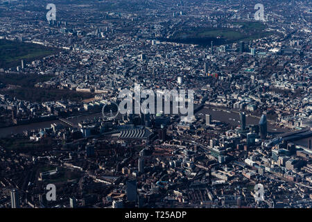 Panoramablick Blick auf London. Stockfoto
