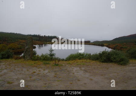 Loch Asgog. Der Loch Lomond und Cowal Weg. Halbinsel Cowal. Hochland. Schottland. Großbritannien Stockfoto