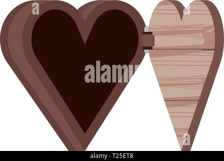 Brust in Herzform offene Vektor Illustration Design Stock Vektor