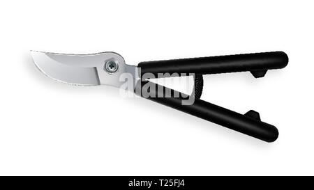 Scissor Vektor. 3D realistische Scissor Symbol. Metall Handwerk Objekt. Werkzeugs Ausschneiden. Abbildung: Stock Vektor