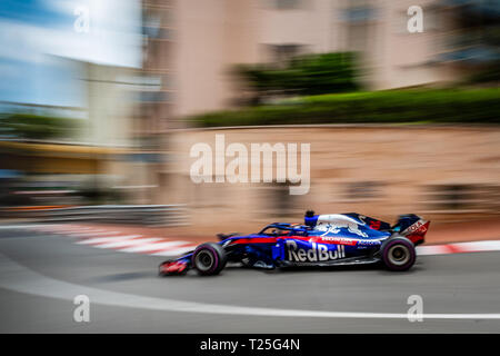 Monte Carlo / Monaco - 20/02/2018 - #28 Brendon Hartley (NZL) in seinem Toro Rosso Honda STR 13 im freien Training vor dem Grand Prix von Monaco 2018 Stockfoto