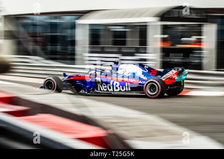 Monte Carlo / Monaco - 20/02/2018 - #28 Brendon Hartley (NZL) in seinem Toro Rosso Honda STR 13 im freien Training vor dem Grand Prix von Monaco 2018 Stockfoto