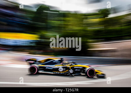 Monte Carlo / Monaco - 20/02/2018 - #27 Nico Hulkenberg (GER) in seinem Renault R.S. 18 Während der Eröffnung Tag der vor der Monaco 2018 Grand Pr läuft Stockfoto