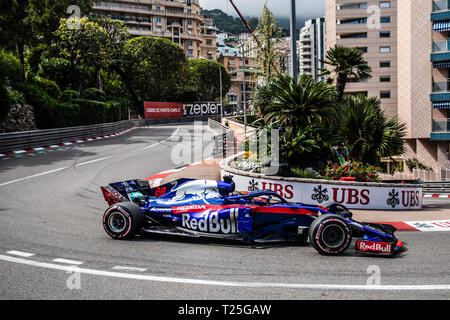 Monte Carlo / Monaco - 20/02/2018 - #28 Brendon Hartley (NZL) in seinem Toro Rosso Honda STR 13 im freien Training vor der Monaco 2018 Stockfoto