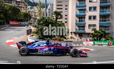 Monte Carlo / Monaco - 20/02/2018 - #28 Brendon Hartley (NZL) in seinem Toro Rosso Honda STR 13 im freien Training vor der Monaco 2018 Stockfoto