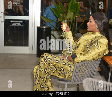 Ein intimes Abendessen Erfahrung an köstlichen Raw restaurant am 26. Februar 2019 in Miami Beach, Florida. Mit: Joseline Hernandez Wo: Miami Beach, Florida, United States Wenn: 26 Feb 2019 Credit: Johnny Louis/WENN.com Stockfoto