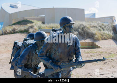 Utah Beach, Normandie, Frankreich, 26. März 2019, Higgins Memorial am Utah Beach, wo die Anlandungen fand am D-Day 1944 entfernt Stockfoto