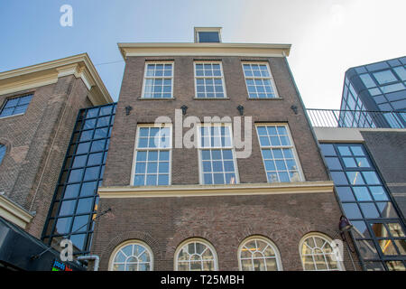 Eingang des Jüdischen Historischen Museum Amsterdam Die Niederlande 2018 Stockfoto