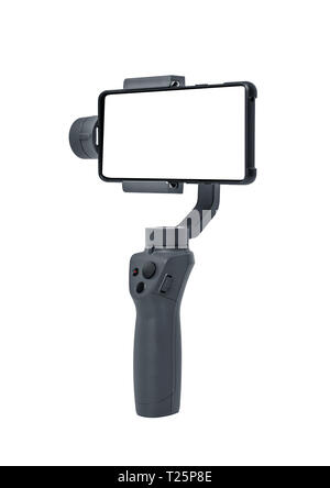 Smartphone gimbal Stabilisator. Stockfoto