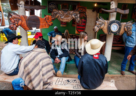 Rodeo ist ein beliebter Zeitvertreib in Mato Grosso Do Sul, Stadt Bonito, Brasilien Stockfoto