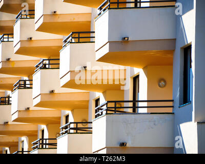 Hotel Balkone in Santa Ponsa - Balearen, Spanien Stockfoto