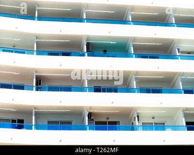 Hotel Balkone in Santa Ponsa - Balearen, Spanien Stockfoto