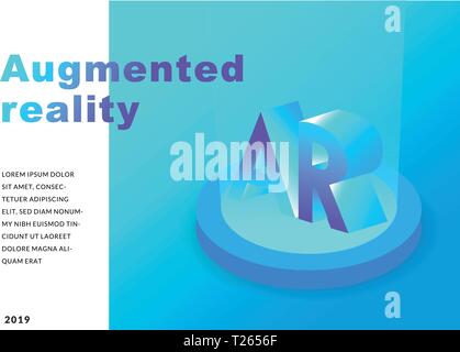 Künstliche Intelligenz Konzept. isometrische 3D-Abbildung. Technologie Hintergrund. EPS 10 Vektor Stock Vektor