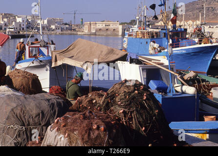 Insel Favignana Egadi Inseln, Provinz Messina, Sizilien, Italien Stockfoto