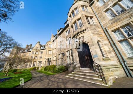 Blick auf St. Salvators Hall of Residence, Beherbergung der Studenten, an der Universität St Andrews, Fife, Schottland, Großbritannien Stockfoto