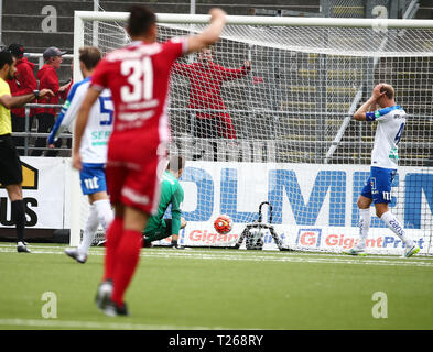 NORRKÖPING 20160716 Allsvensk match på Östgötaporten mellan IFK Norrköping och Östersunds FK. Bilden: 3-3 målet. Bild Jeppe Gustafsson Stockfoto