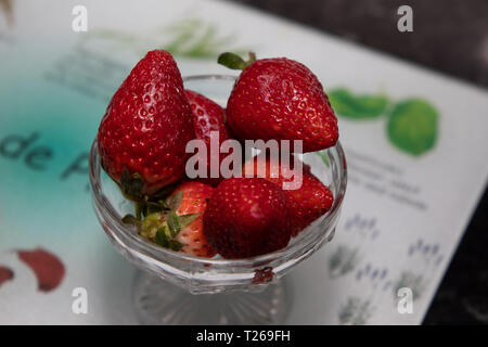 Erdbeeren ohne Sahne Stockfoto