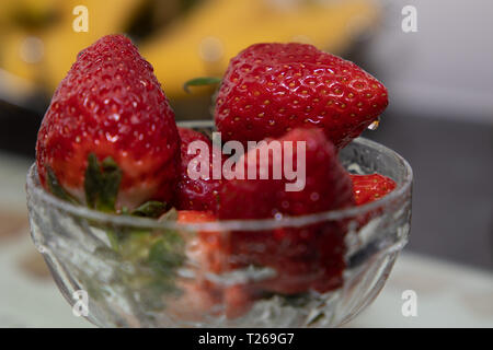 Erdbeeren ohne Sahne Stockfoto