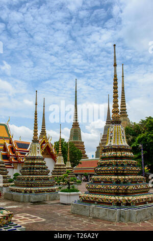 Thailand, Bangkok, Wat Pho, Wat Phra Chetuphon, Phra Chedi Rai, Stockfoto