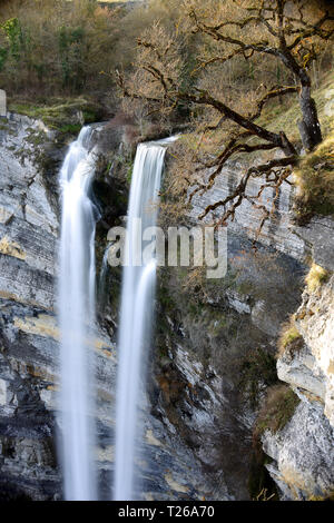 Spanien, Baskenland, Kaskade der Gujuli, Gorbea Natural Park Stockfoto